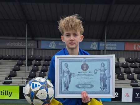 Юний футболіст із Львівщини встановив світовий рекорд